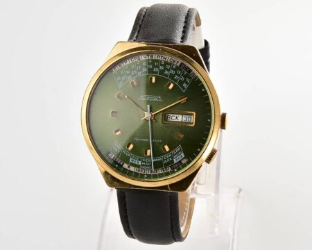 Soviet RAKETA gold-plated perpetual calendar mechanical watch