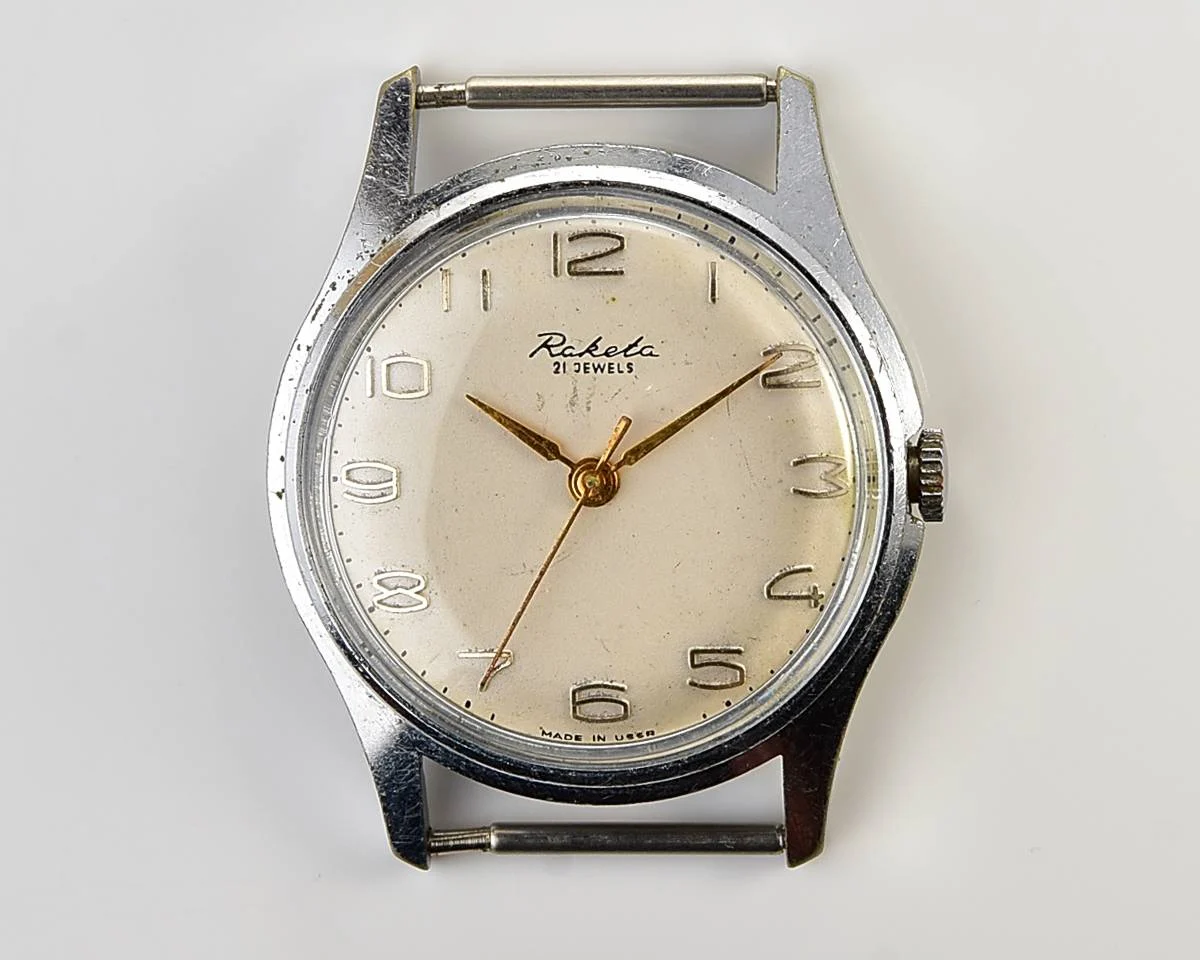 Soviet Raketa Baltica vintage mechanical watch with NATO leather strap!