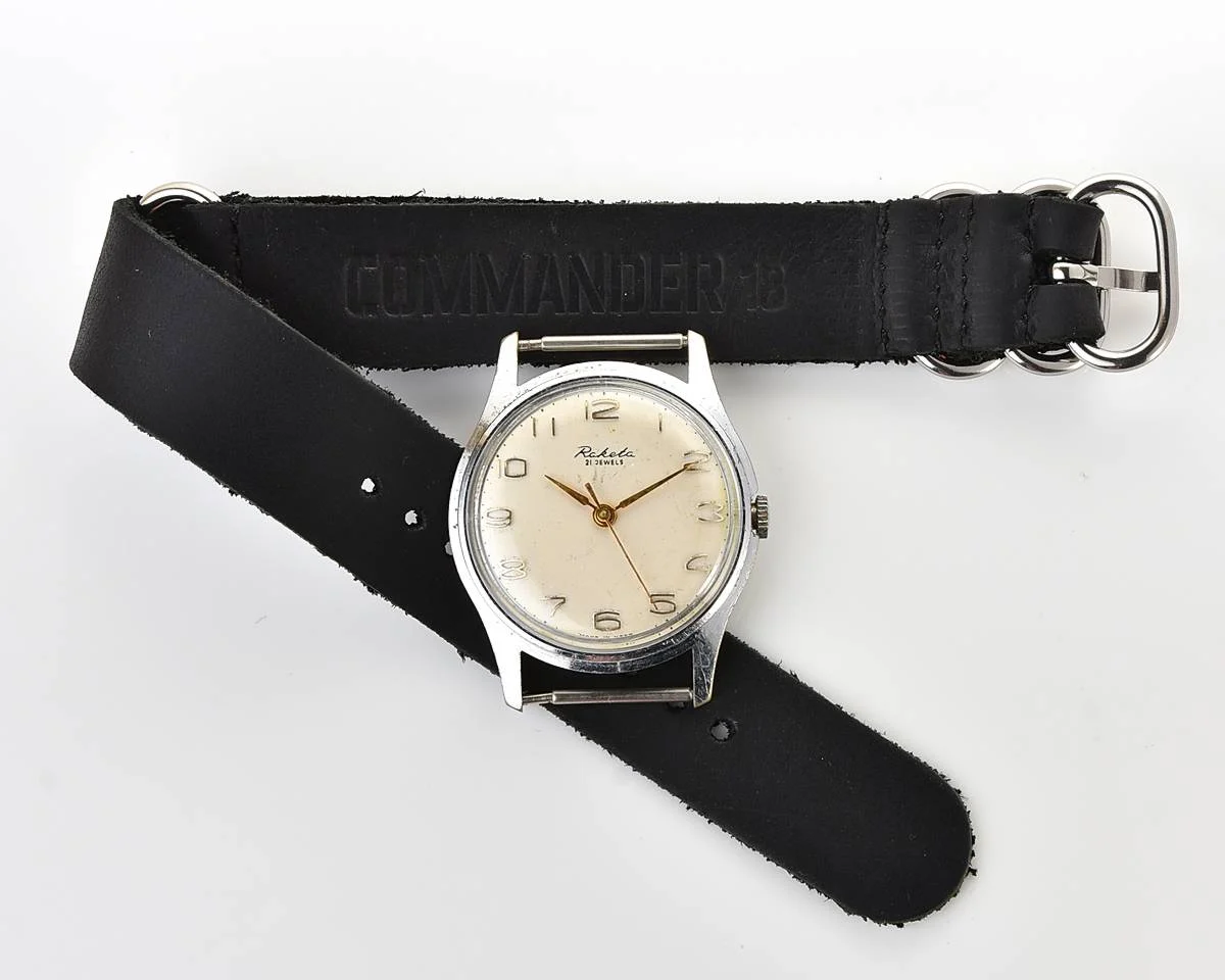 Soviet Raketa Baltica vintage mechanical watch with NATO leather strap!