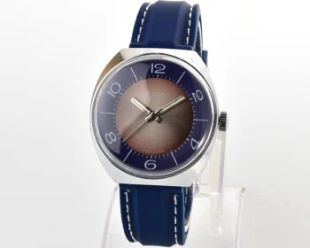 Vintage Raketa Soviet mechanical watch with gorgeous bi-color grey/blue dial