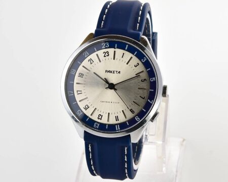 Excellent mechanical Raketa watch with 24 hours dial