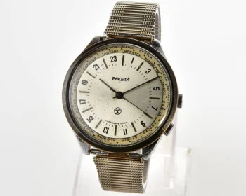 Soviet mechanical Raketa-Cities (Goroda) watch with 24 hours 2623.H mechanical movement