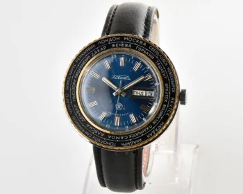 Vintage mechanical Raketa Goroda(Cities) world time watch
