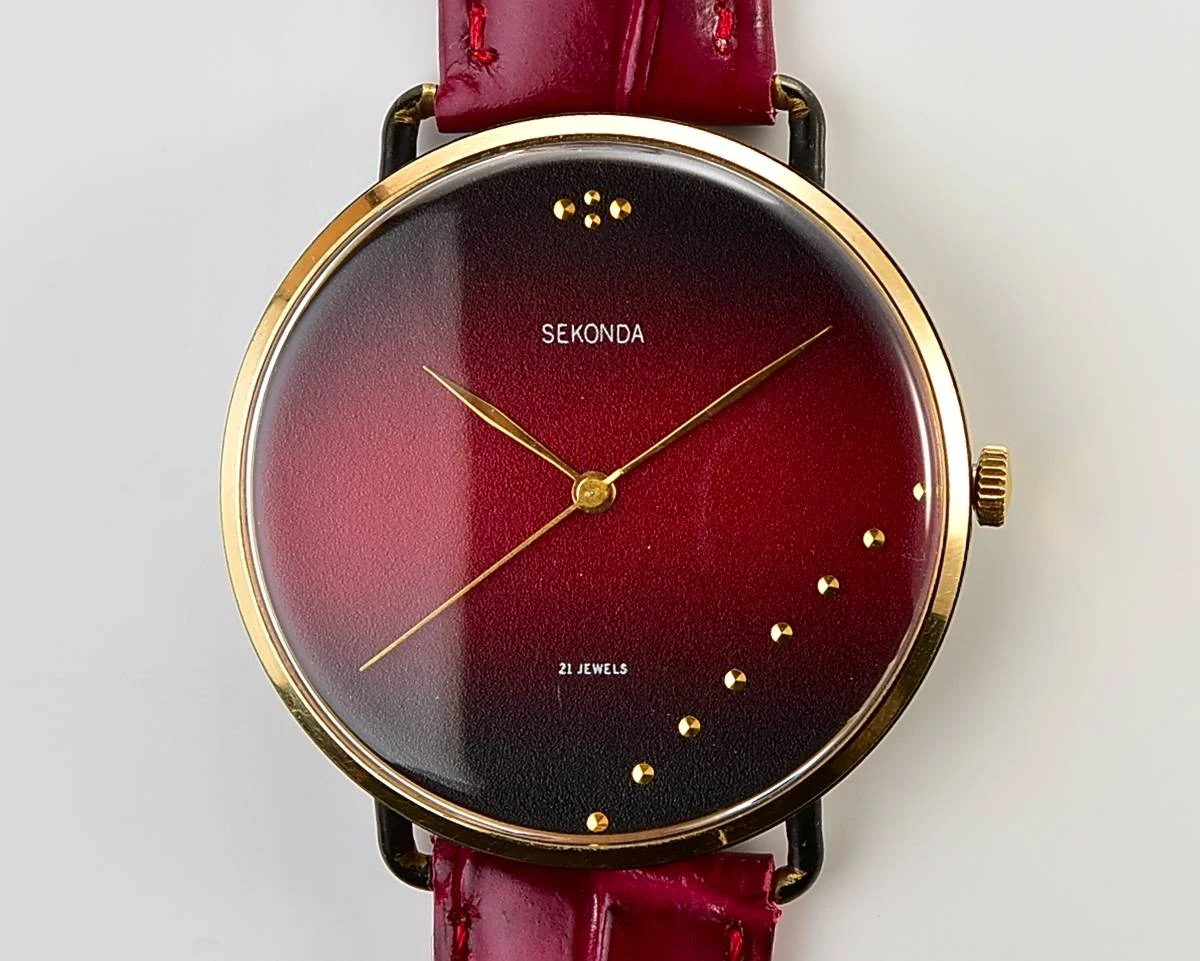 Large Soviet Sekonda (Zarya) mechanical wrist watch