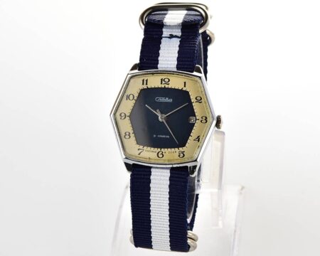 Hexagonal Slava soviet mechanical vintage watch