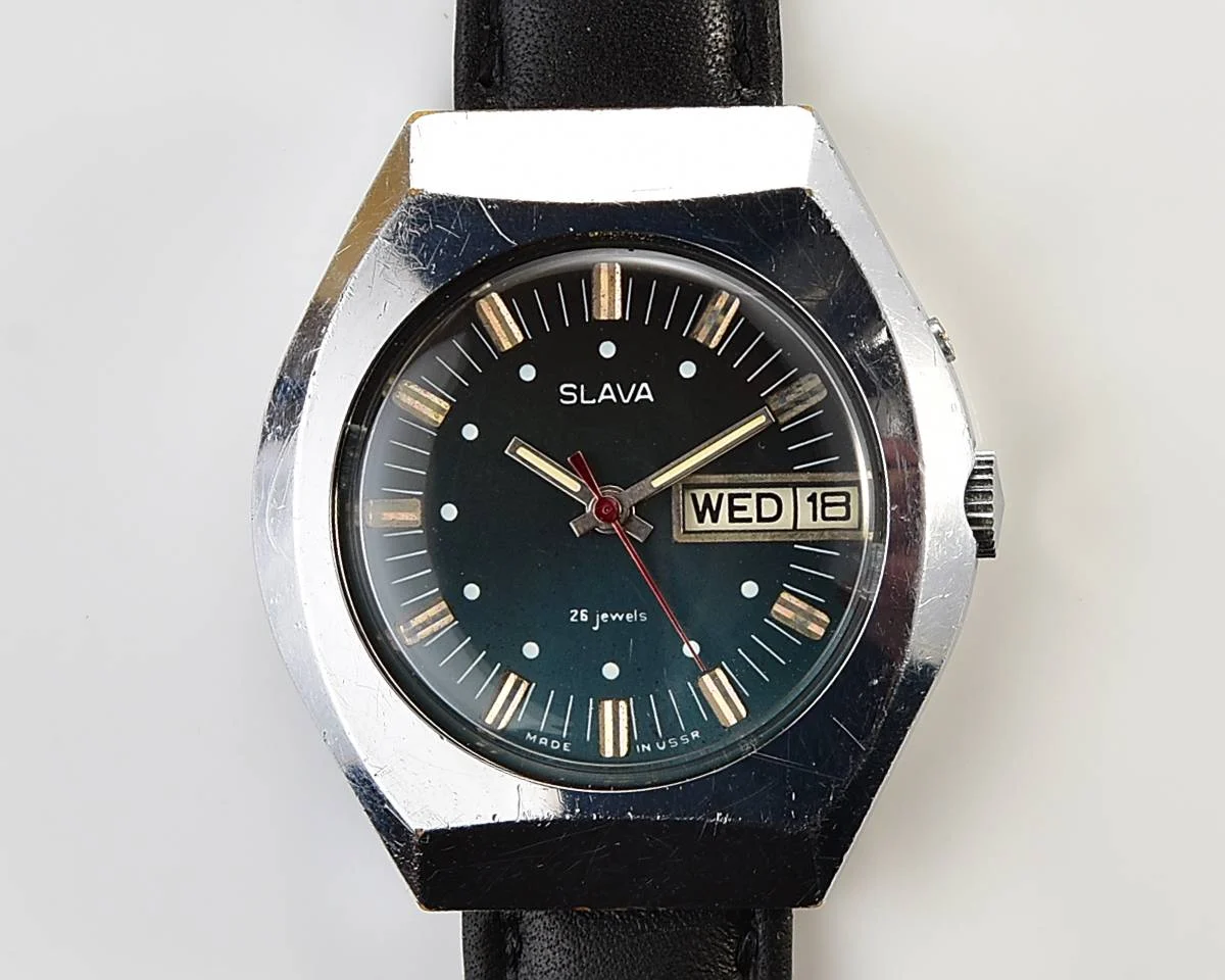 Slava Soviet mechanical vintage watch
