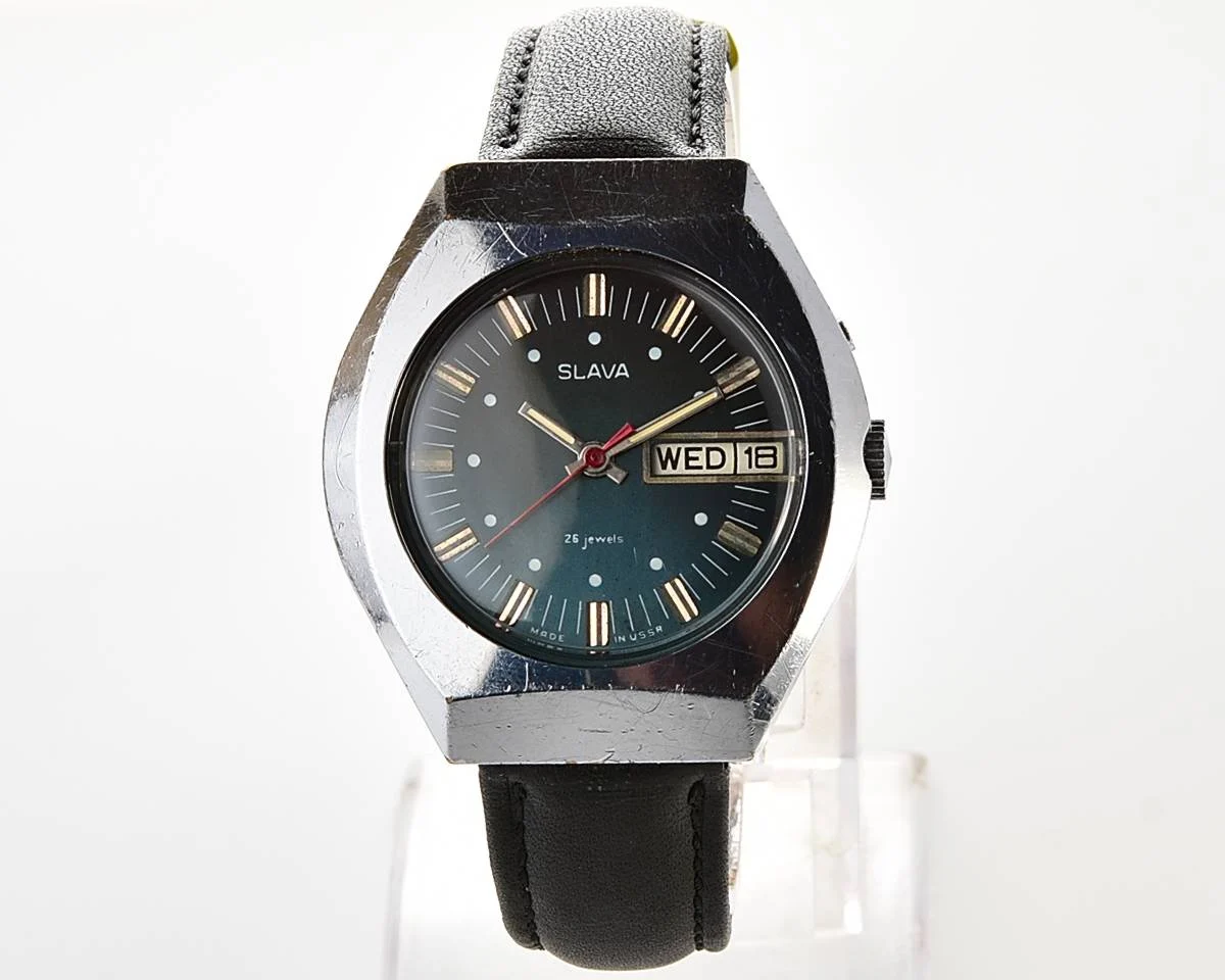 Slava Soviet mechanical vintage watch
