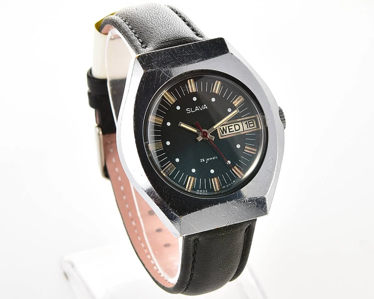 Slava Soviet mechanical vintage watch