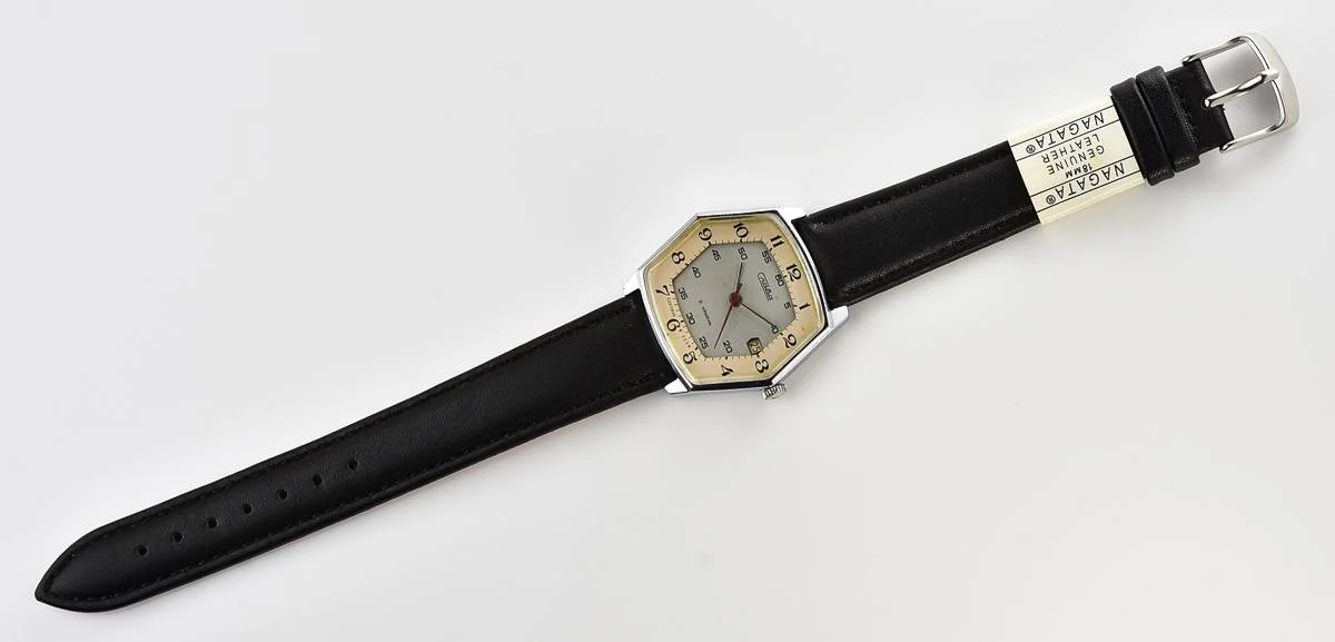 Hexagonal Slava Soviet mechanical vintage watch