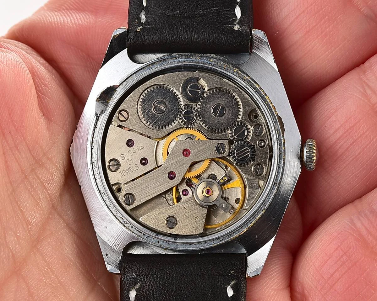 Hexagonal Slava Soviet mechanical vintage watch