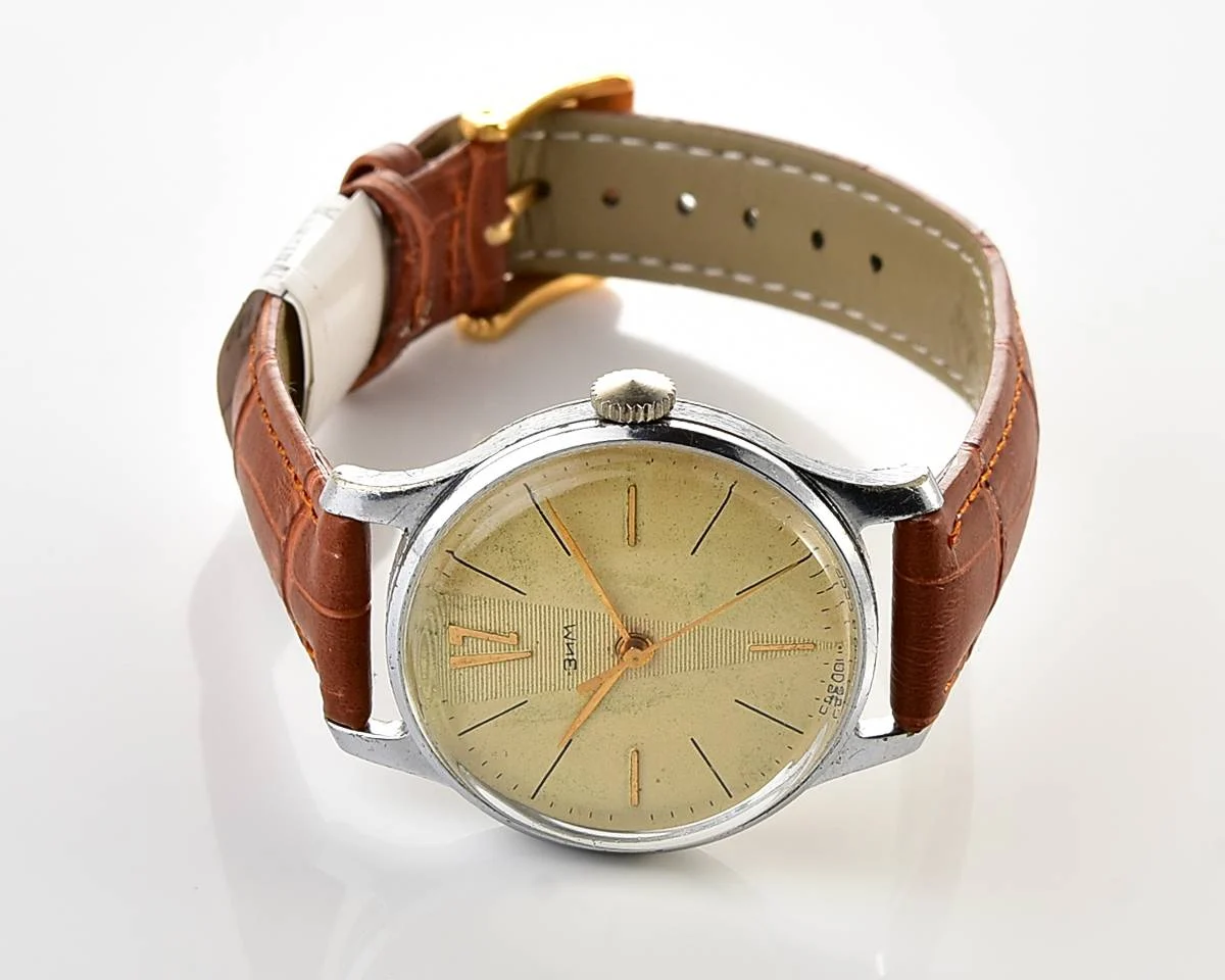 ZiM Soviet mechanical watch with cream dial