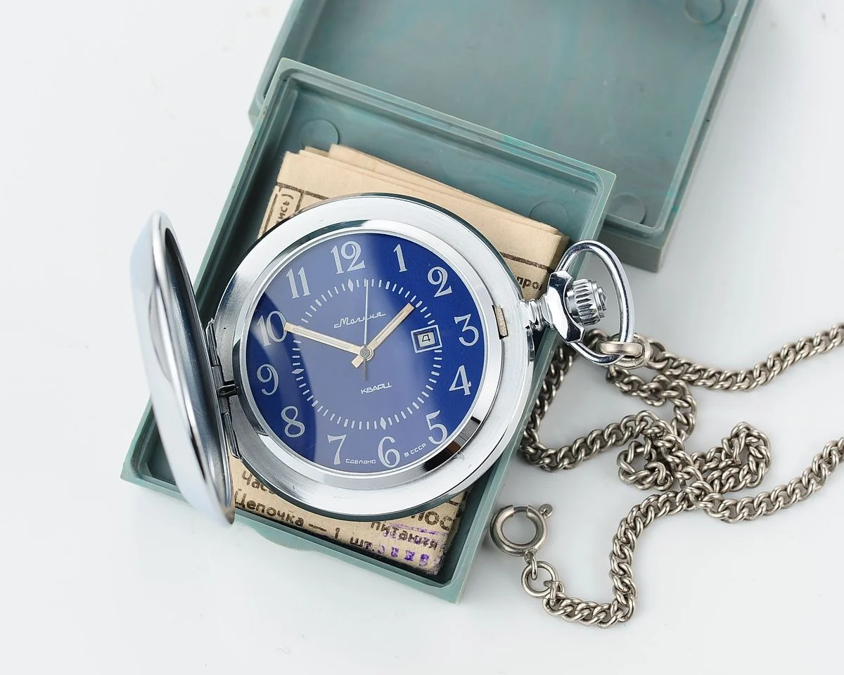 TIME CAPSULE: Soviet Molnija quartz pocket watch - from August 1991!