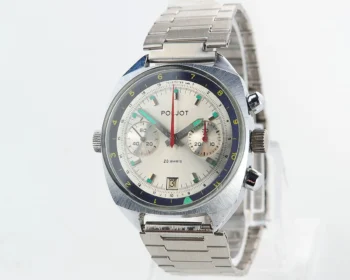 Poljot Chronograph 3133, blue 24h ring!