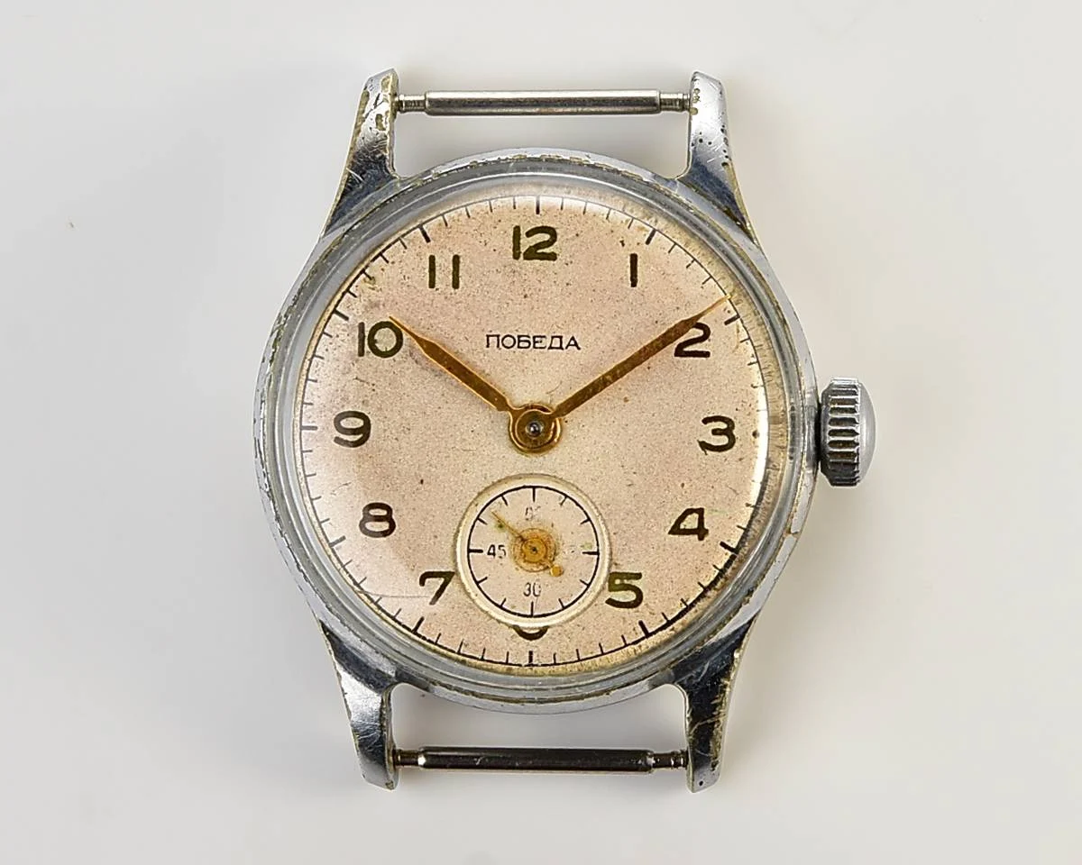 Soviet Pobeda "34-K" in uncommon hermetic case - the actual first watch in space!