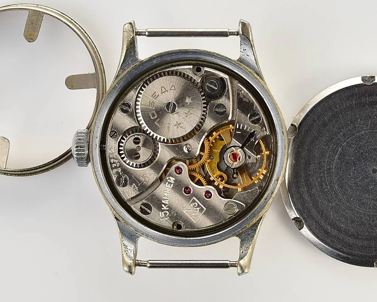 Soviet Pobeda "34-K" in uncommon hermetic case - the actual first watch in space!