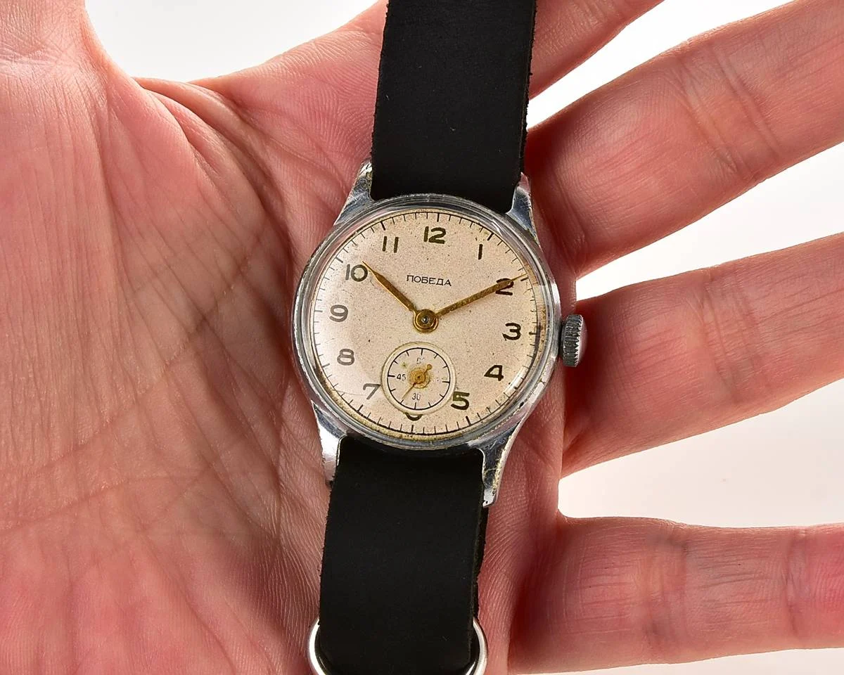 Soviet Pobeda "34-K" in uncommon hermetic case - the actual first watch in space!