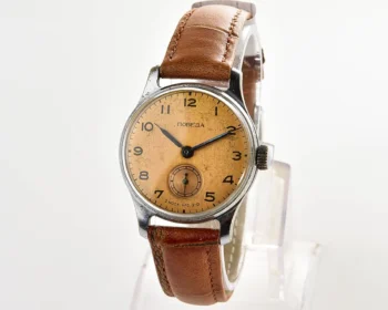 Vintage Soviet Pobeda watch with bronze dial