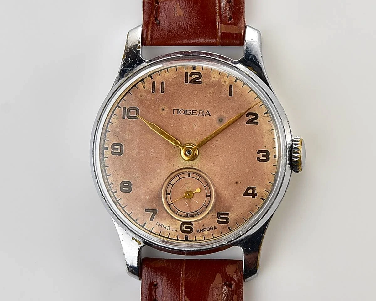 Vintage Soviet mechanical Pobeda wrist watch, 1MChZ, from the 2nd quarter 1953