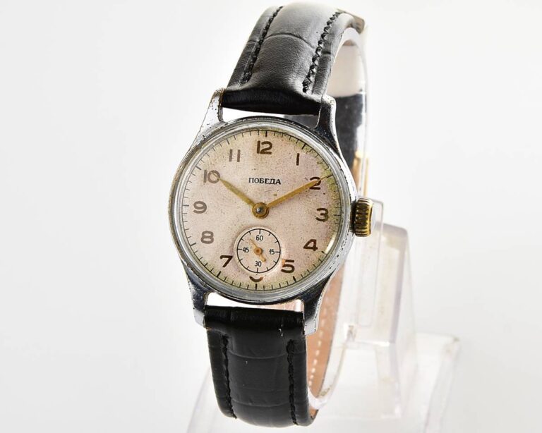 Soviet POBEDA "34-K" in uncommon hermetic case - the actual first watch in space!