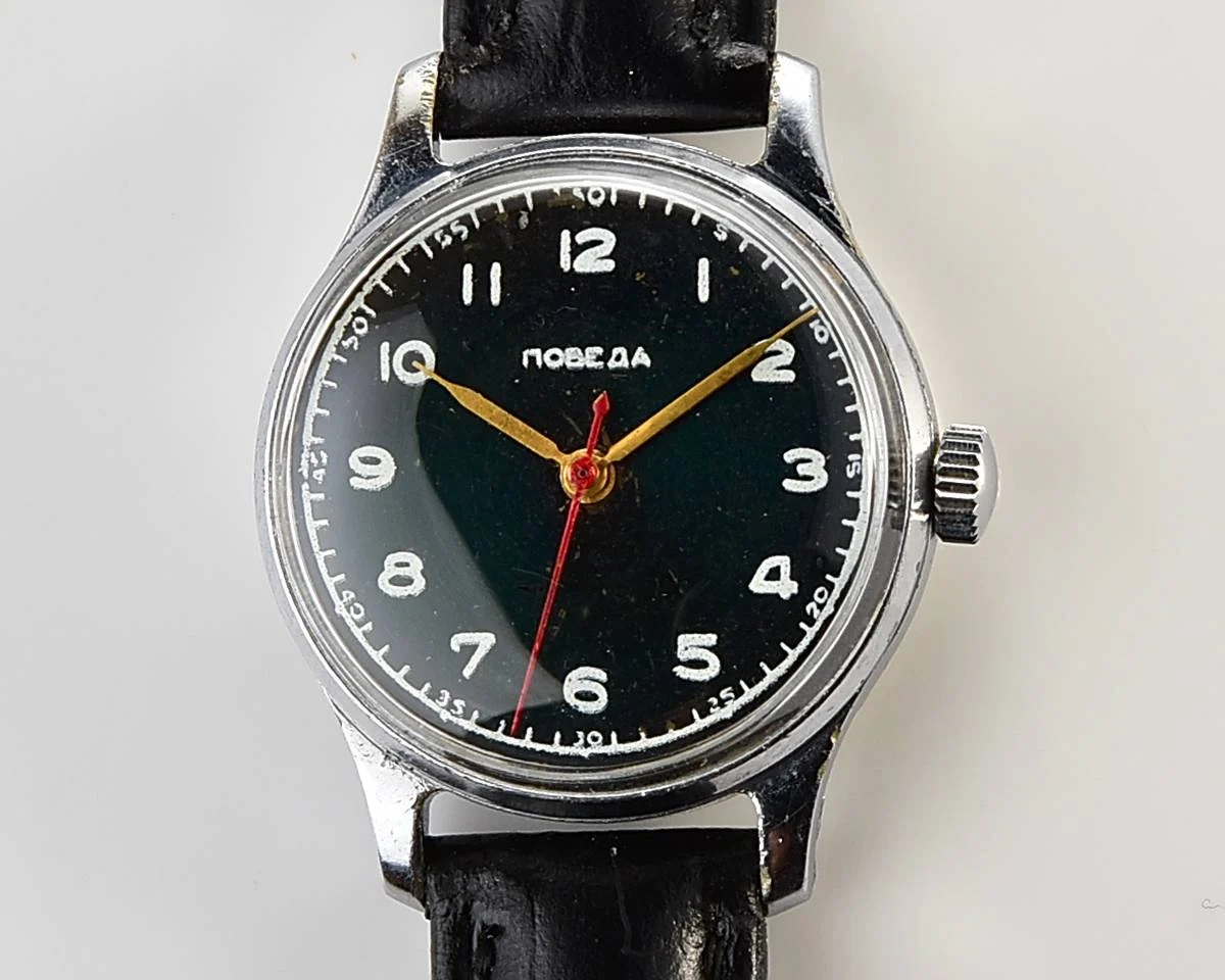 Vintage Soviet Sportivnie mechanical watch with dial Pobeda