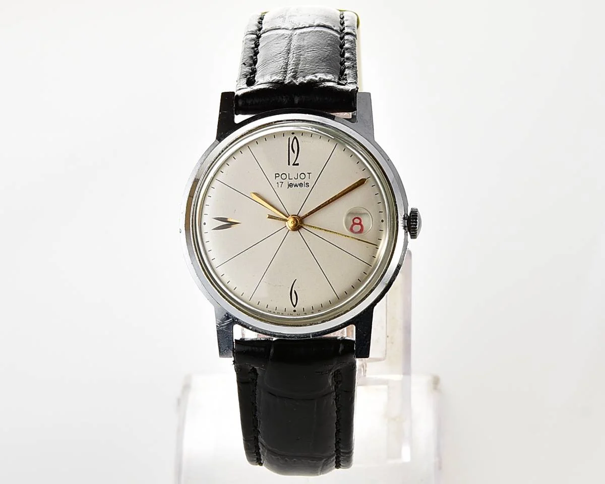 Vintage Soviet Poljot mechanical wrist watch with original crystal