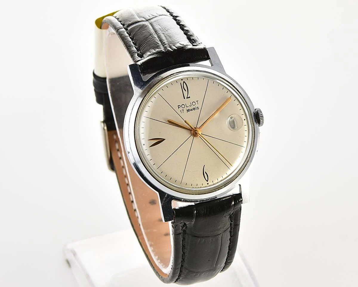 Vintage Soviet Poljot mechanical wrist watch with original crystal