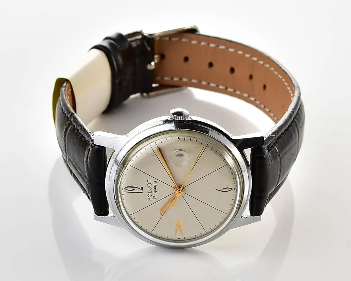 Vintage Soviet Poljot mechanical wrist watch with original crystal