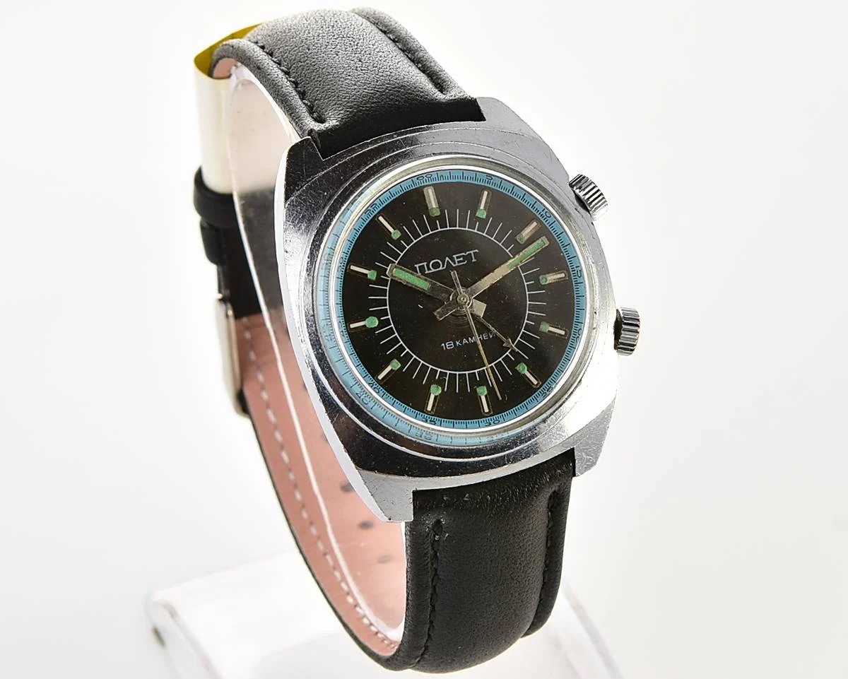 Vintage Soviet Poljot-cricket mechanical watch with alarm function