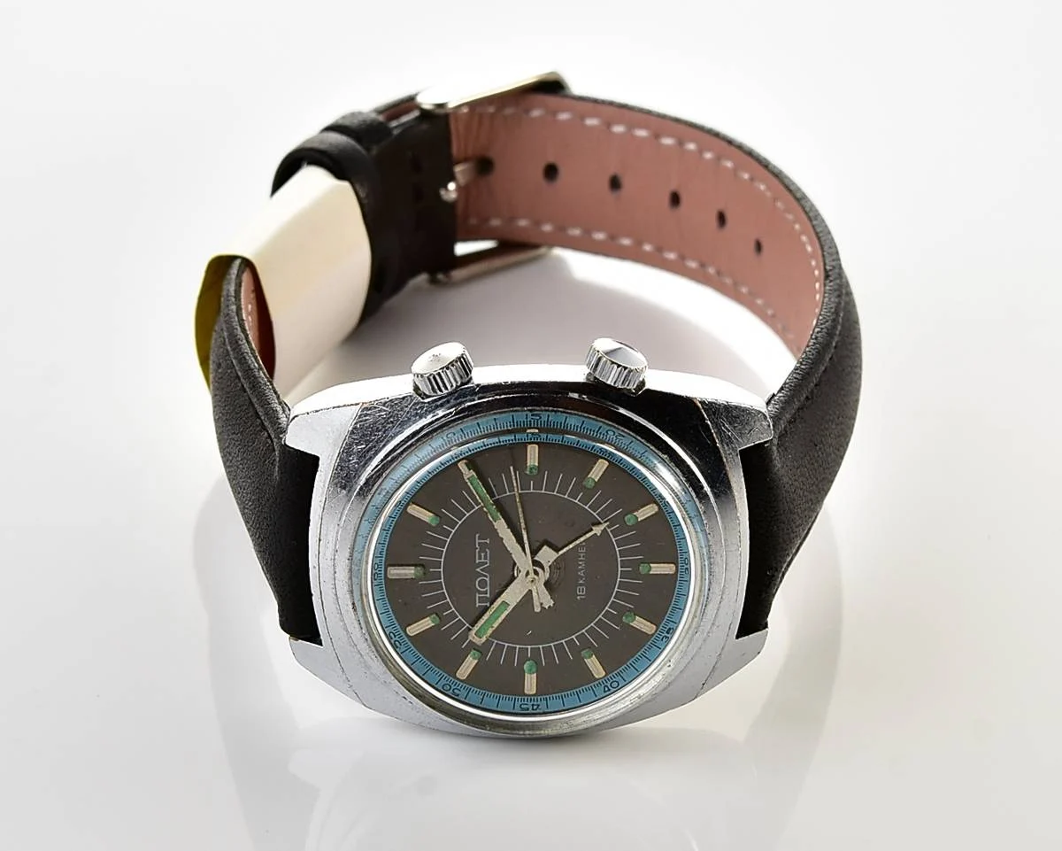 Vintage Soviet Poljot-cricket mechanical watch with alarm function