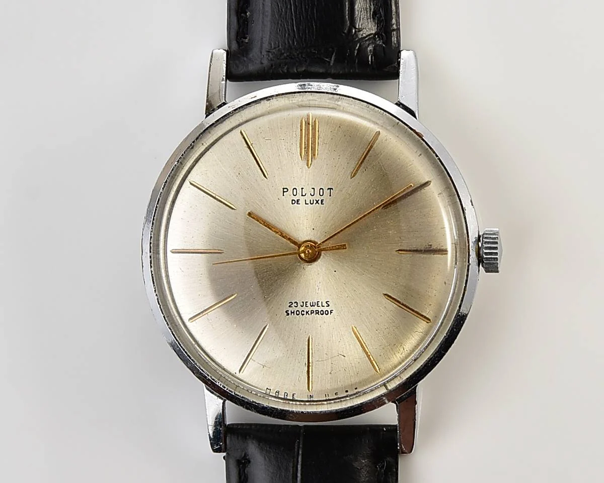 Vintage Soviet Poljot De Luxe mechanical watch
