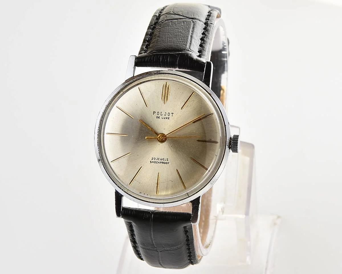 Vintage Soviet Poljot De Luxe mechanical watch