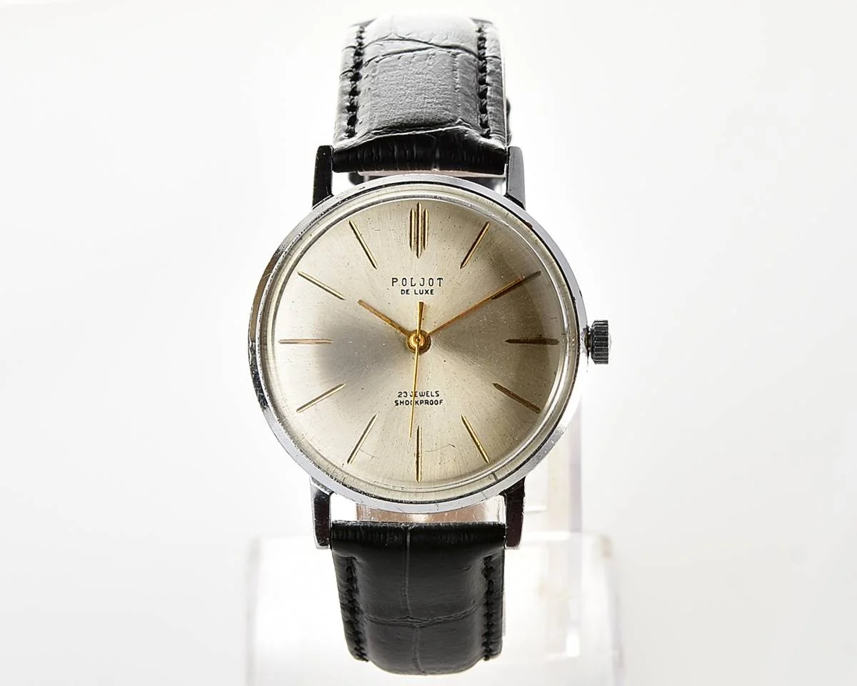 Vintage Soviet Poljot De Luxe mechanical watch