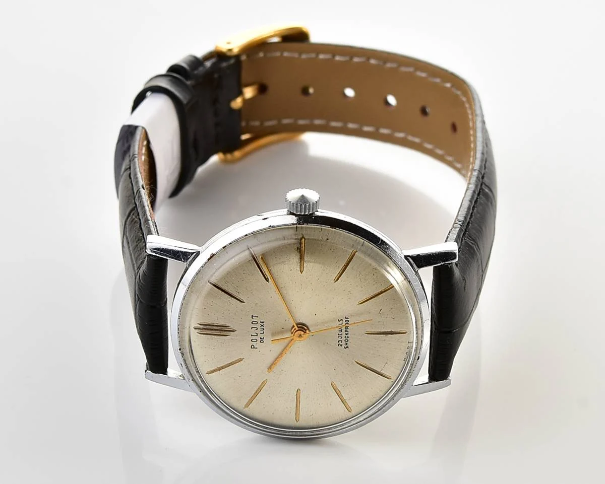 Vintage Soviet Poljot De Luxe mechanical watch
