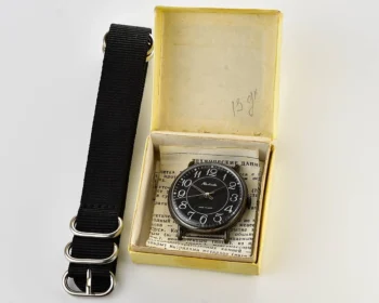 Vintage Soviet watch Raketa with box and paper