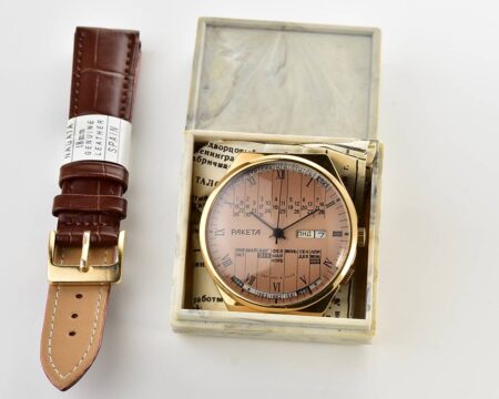 TIME CAPSULE: Vintage soviet Raketa gold-plated perpetual calendar watch - New Old Stock(NOS)!