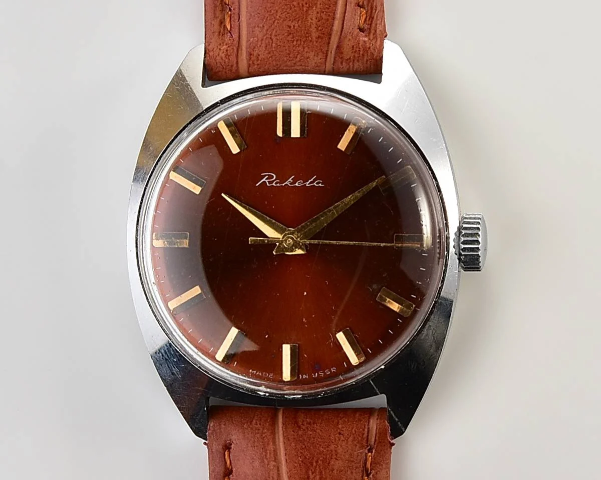 Soviet Raketa vintage mechanical watch - export version!