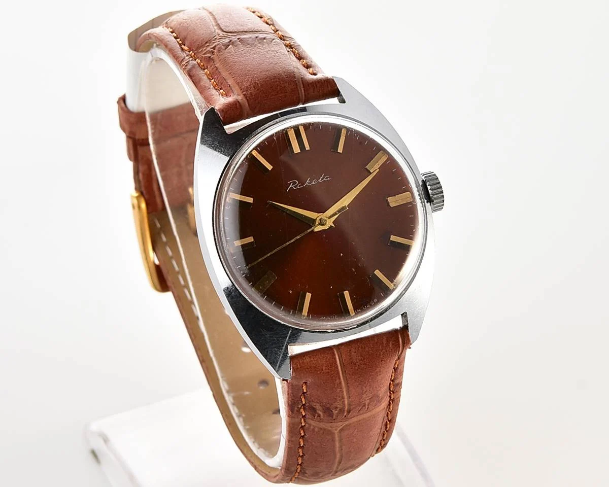 Soviet Raketa vintage mechanical watch - export version!