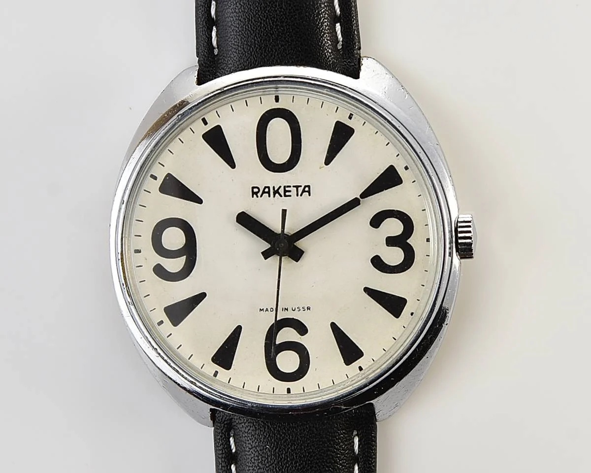 Soviet mechanical Raketa watch "big zero"