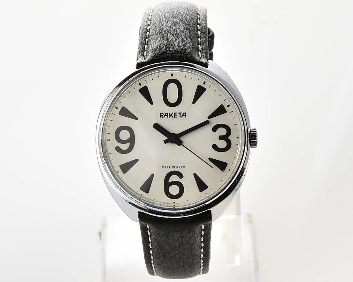 Soviet mechanical Raketa watch "big zero"
