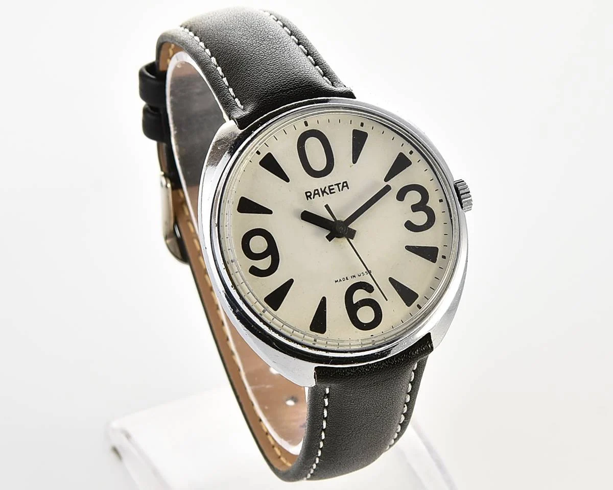 Soviet mechanical Raketa watch "big zero"