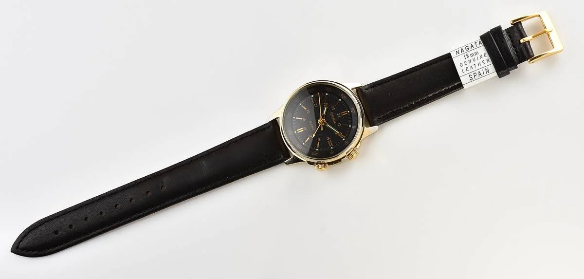 Soviet vintage Sekonda (Poljot) gold-plated wrist watch with alarm clock!