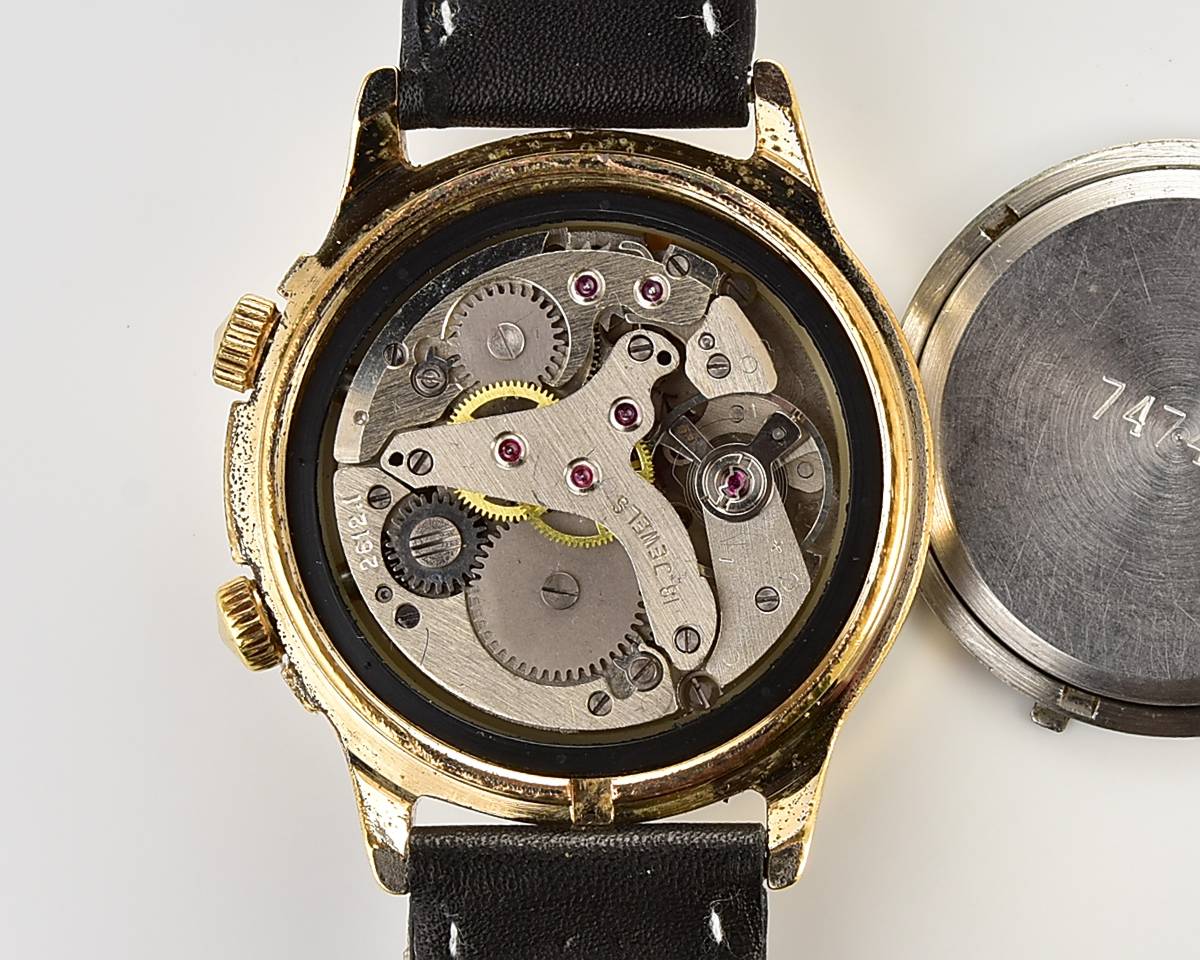 Soviet vintage SEKONDA (POLJOT) gold-plated wrist watch with alarm clock!
