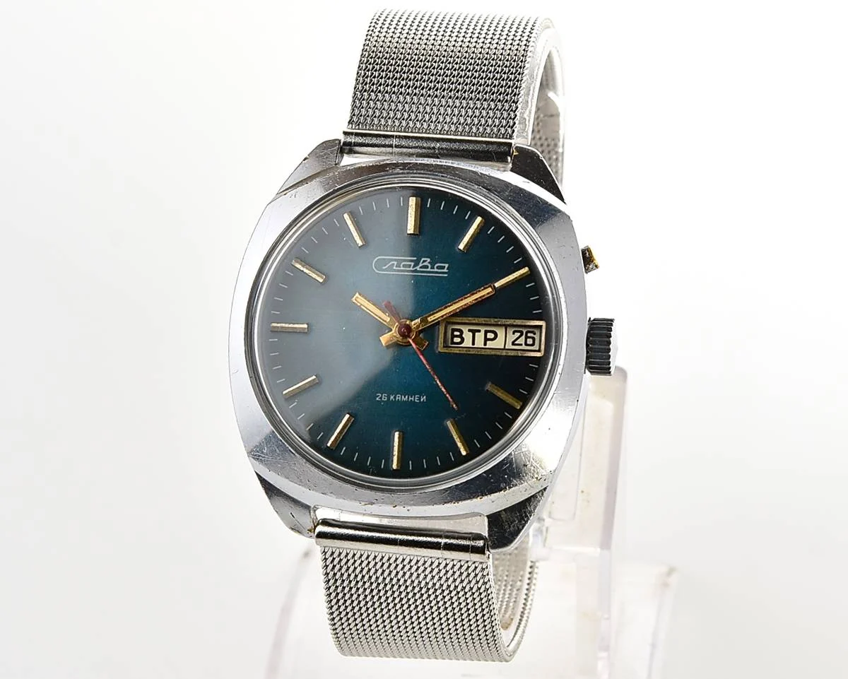 Vintage Soviet Slava mechanical wristwatch