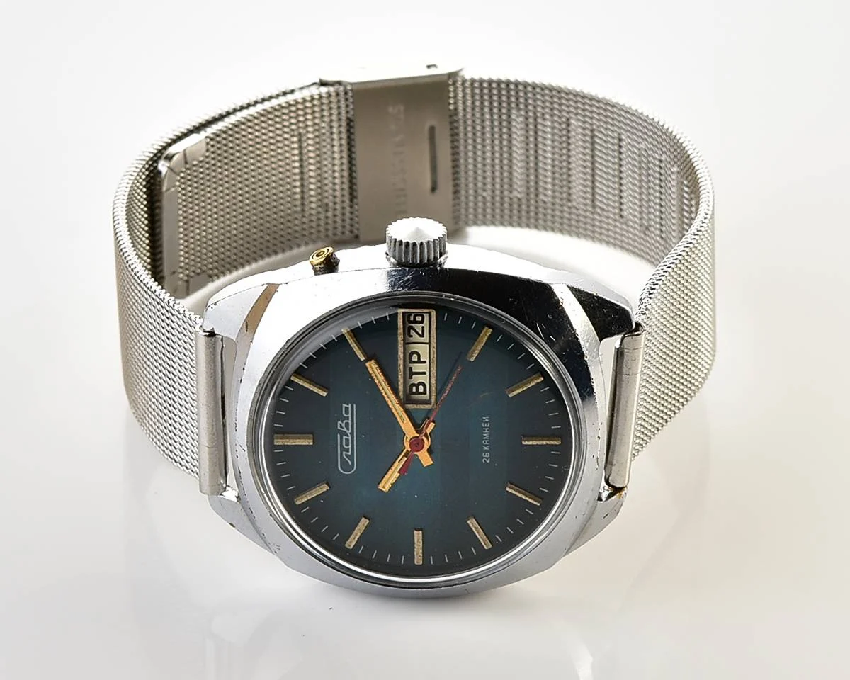 Vintage Soviet Slava mechanical wristwatch