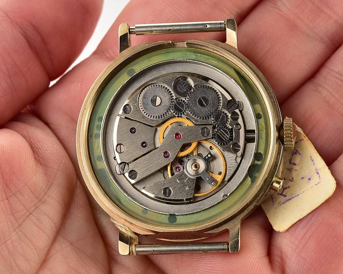 TIME CAPSULE: Large Soviet gold-plated mechanical vintage watch Slava, New Old Stock (NOS)!