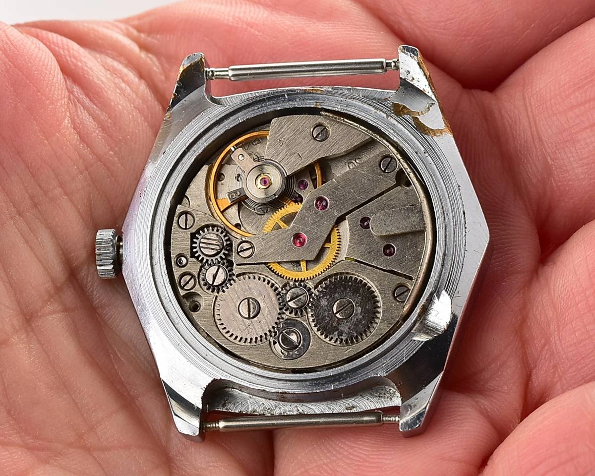 Excellent hexagonal Slava Soviet mechanical vintage watch