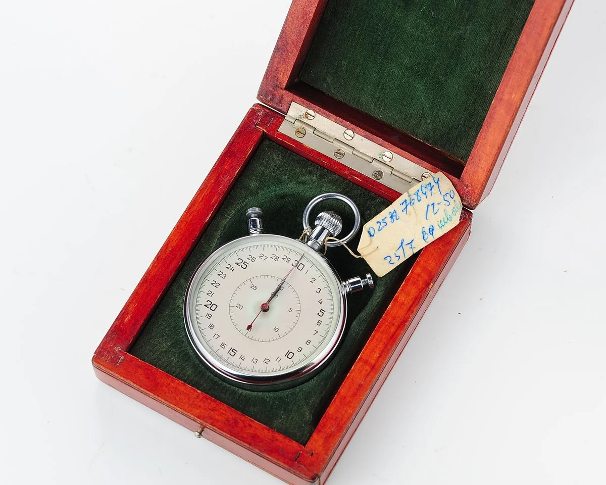 Large Soviet vintage Slava mechanical timer stop watch, 2nd quarter of 1960!
