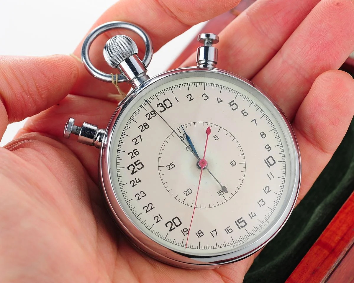Large Soviet vintage Slava mechanical timer stop watch, 2nd quarter of 1960!