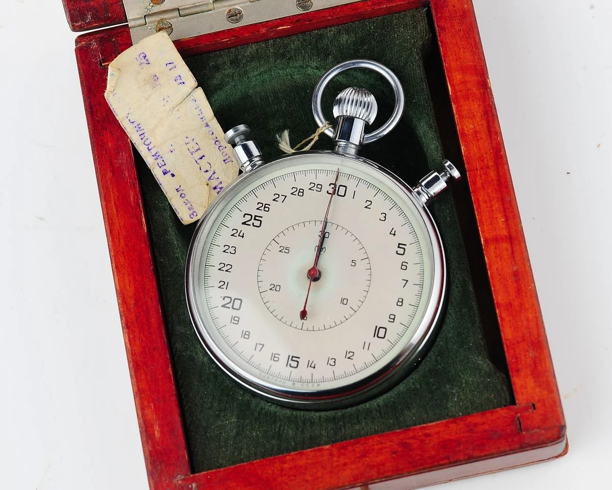 Large Soviet vintage Slava mechanical timer stop watch, 2nd quarter of 1960!