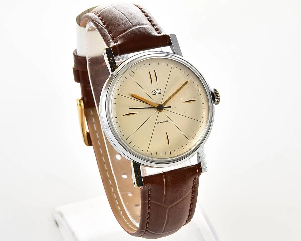 Vintage mechanical Zaria watch